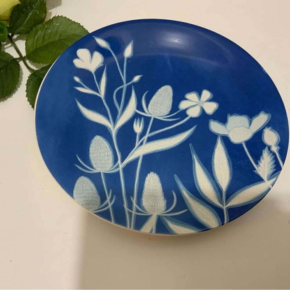Hallmark Geninne art 7" Dessert Bread Plate RARE flowers G1
